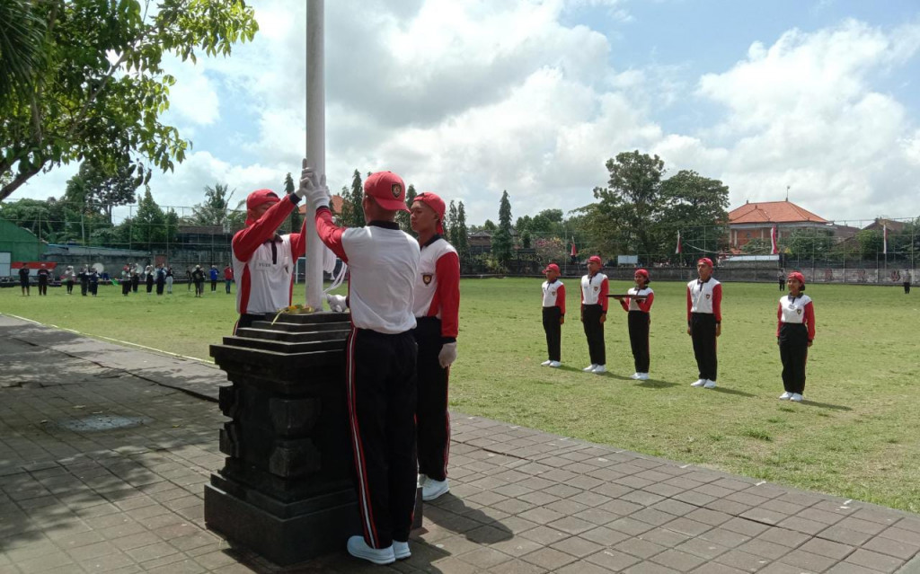 Gladi Persiapan Apel Hari Ulang Tahun (HUT) Kemerdekaan Republik Indonesia ke-77 Tahun di Kecamatan Kuta Utara